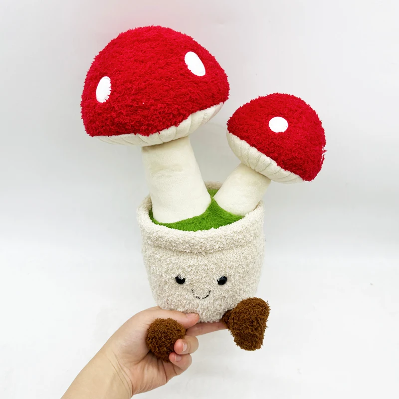 جديد بونساي سلسلة أفخم الفطر أصائص زرع دمية Kawaii لعبة الخضار هدية لينة لصديق الأطفال #6