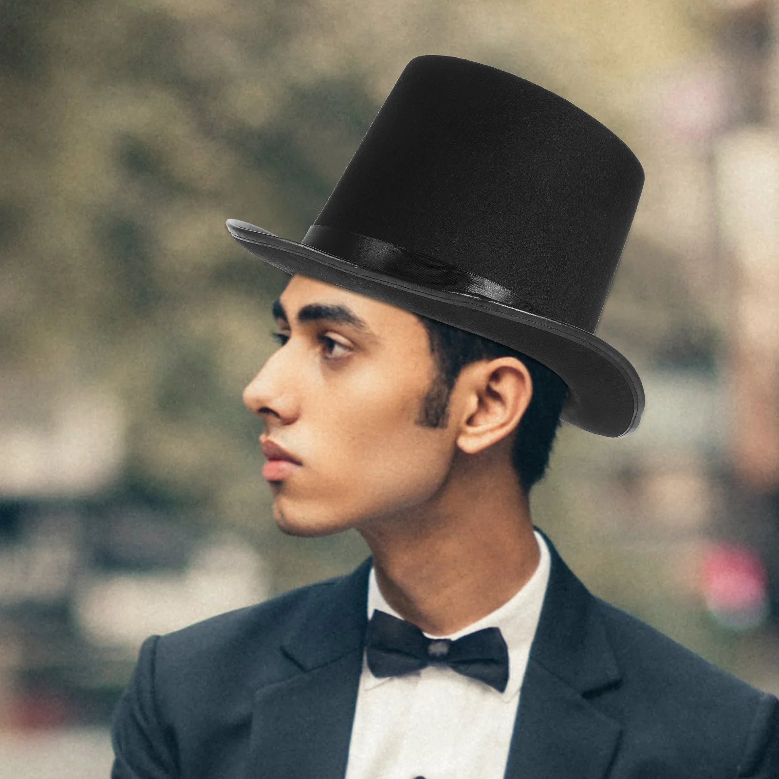 

Black Magician Hat Premium Nonwovens Material Perfect for Halloween Costume Party Dress Up Accessory Magician Hat