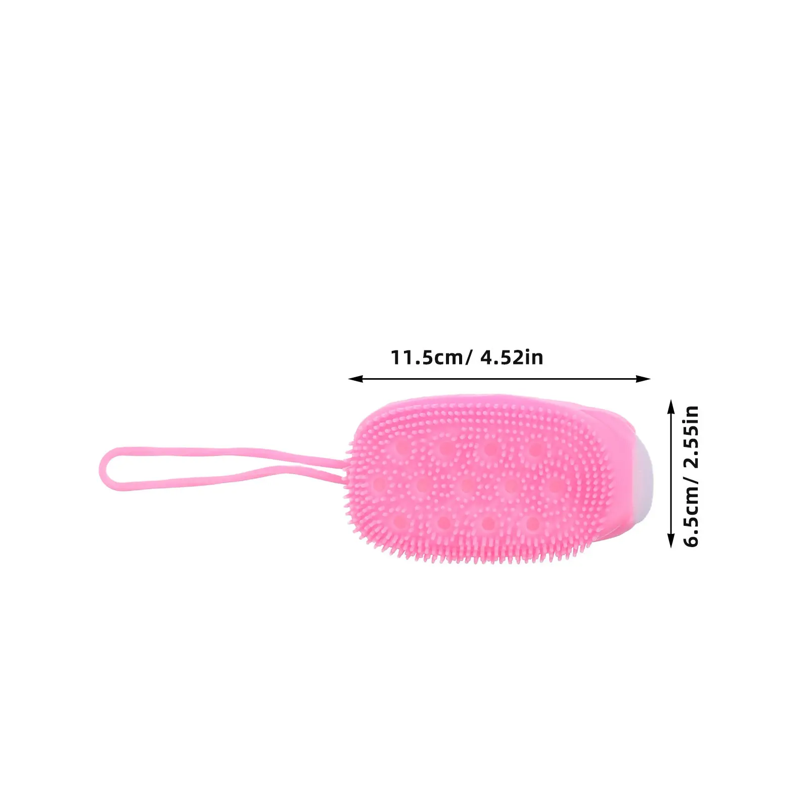 3Pcs Silicone Body Brush Dual-Sided Soft Exfoliating Bath Sponge Shower Scrubber Back Cleaner Portable Lightweight Washable view 2