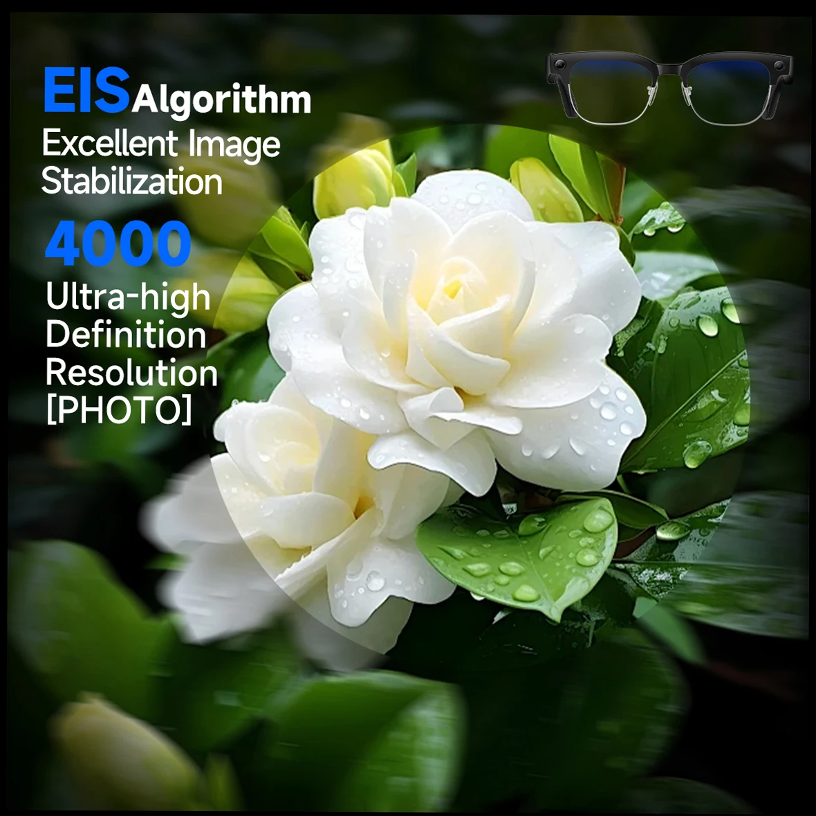 نظارات ذكية AI مع تسجيل فيديو 8 ميجابكسل 100+ لغة نظارات ترجمة للرجل بلوتوث دعوة الموسيقى تشغيل الرجال النساء 2025