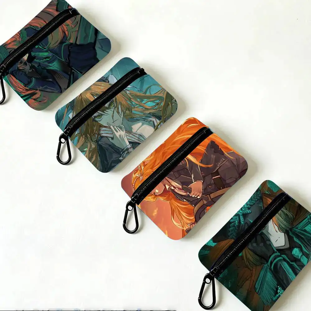 Ismael Anime Game I-limbus Company Oxford Fabric Wallet With Zipper, Hanging Multifunctional Bag For Credit Cards, Keys, Coins