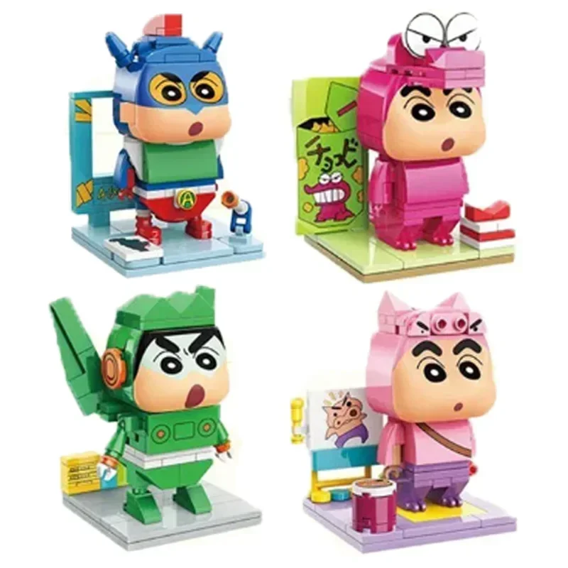 

Keeppley настоящий Crayon Shin-chan Cos Action Kamen строительный блок игрушка Сборная модель для мальчиков девочек подарок на день рождения украшение