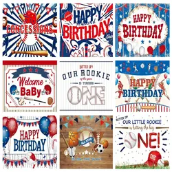 Baseball Backgrounds Children's Birthday Party Decoration Newborn Baby Shower Boy Kids Backdrops Sports  Photocall Photo Studio