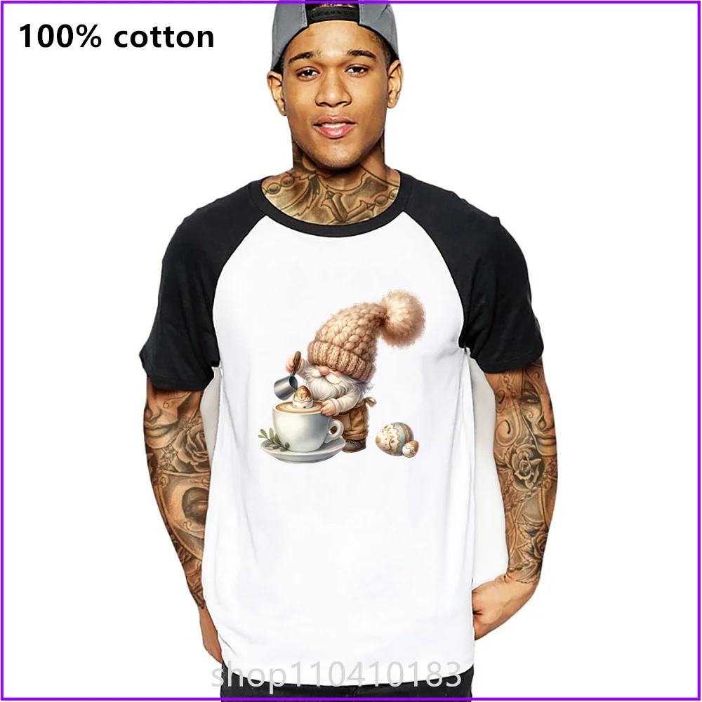 Cute Make Coffee Lover Gnome T Shirts For Men'S Women Tshirt T-Shir Compression Tee Logo Blank Black Graphic Vintage Acid Wash N