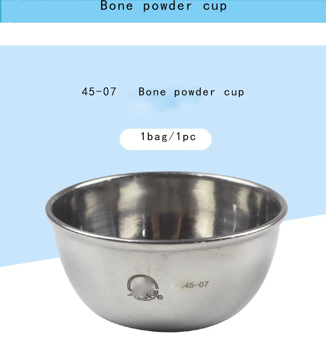 Dental Bone Graft Stainless Steel Implant Bone Meal Cup Dentistry Implant Instrument Mixing Bowl Dentist Tools Lab Supplies