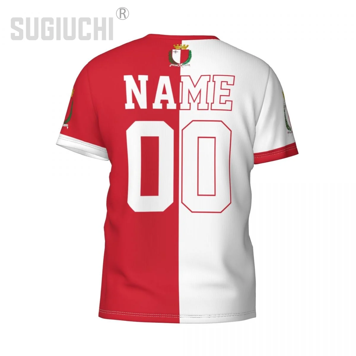 Custom Name Number Malta Flag Emblem 3D T-shirts For Men Women Tees team Clothes Soccer Football Fans Gift T shirt view 3