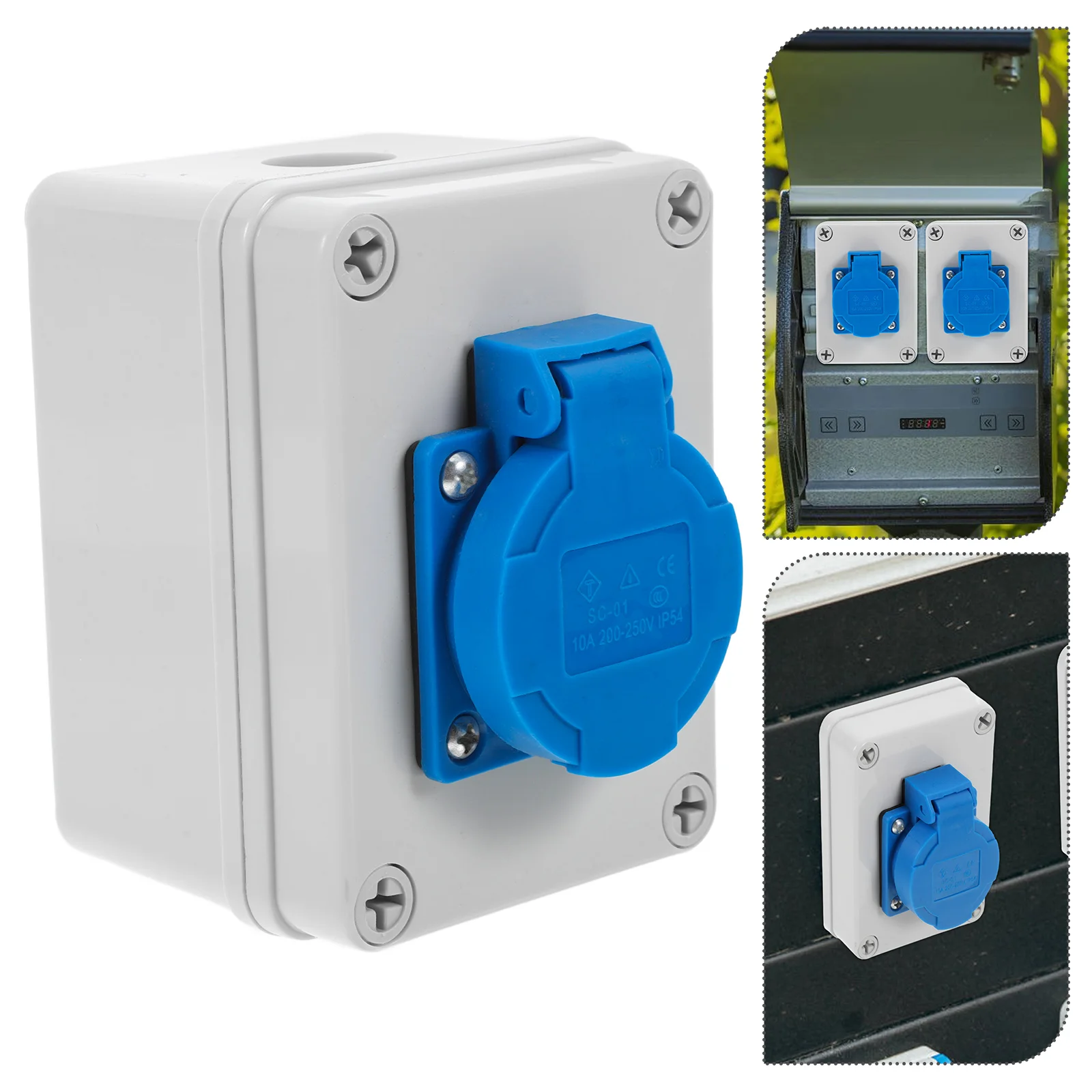 

Ip65 Waterproof Outdoor Electrical Box Durable Plastic Single Gang Weatherproof Switch Socket Compact Portable Garden Camping