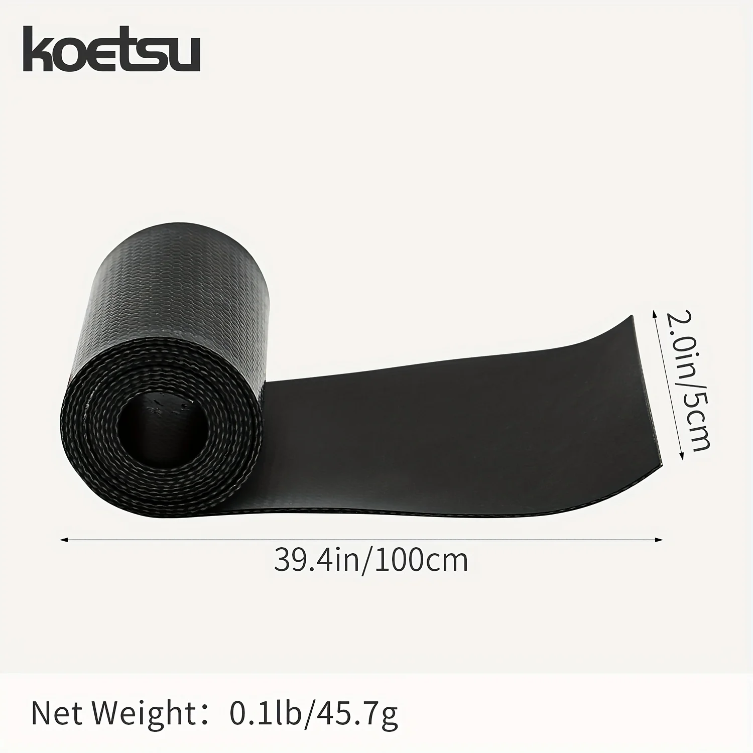 KOETSU شبكة متوسطة PVC مزدوجة الجوانب 0.7 مم 2 بوصة × 3.94 بوصة رقعة إصلاح كاياك، لوحة مجداف زورق ورقعة إصلاح قارب قابلة للنفخ