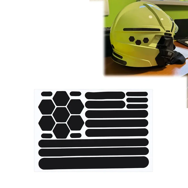 

1/2PCS Motorcycle Reflective Black Stickers waterproof Motorcycle Sticker Reflective Tape Decals for Helmet Car Trailer Bike