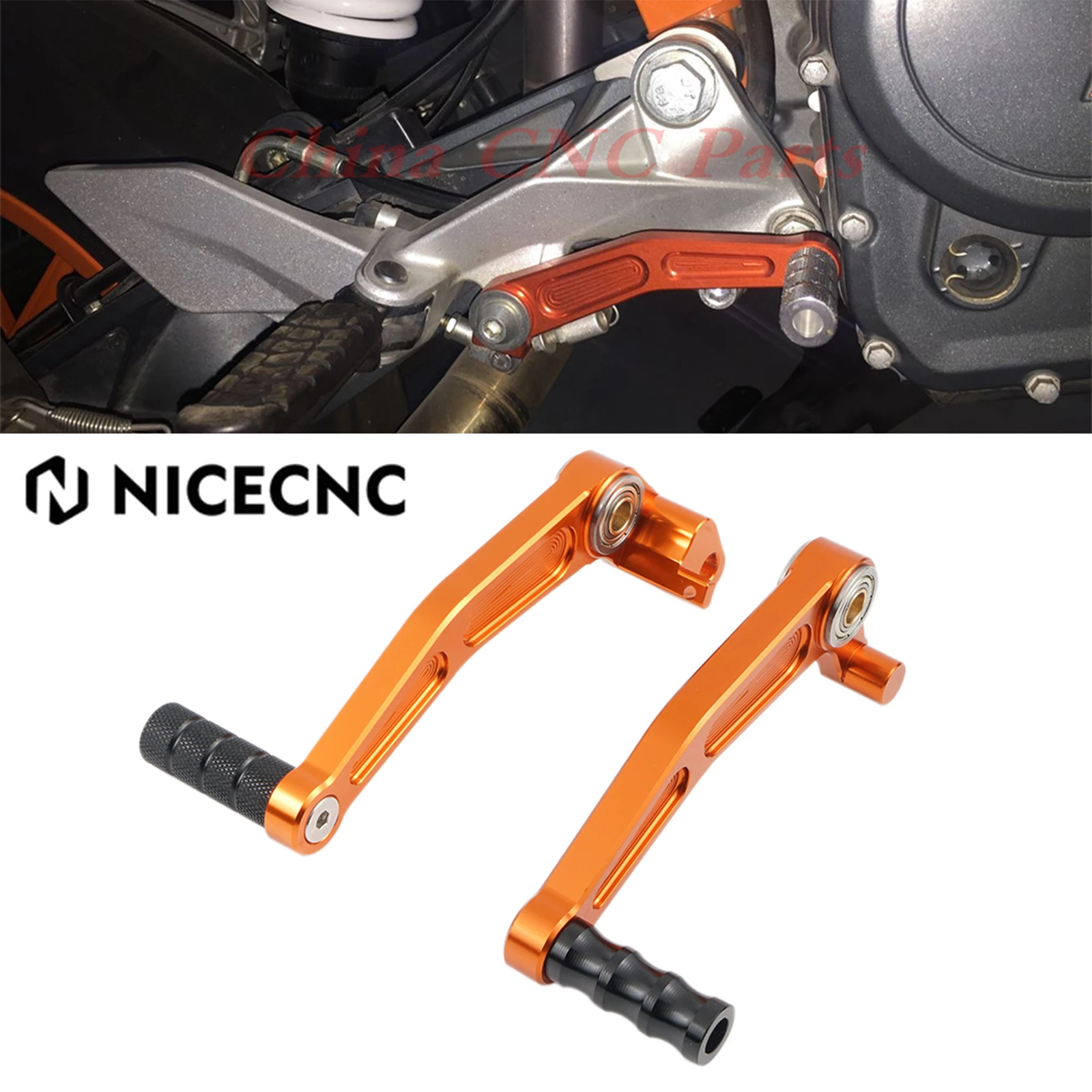 NICECNC Fußstützen Fußbremse Kupplung Schaltpedalhebel Schalthebel für KTM Duke RC 125 200 390 2014 2015 2016 Duke 125 200 390