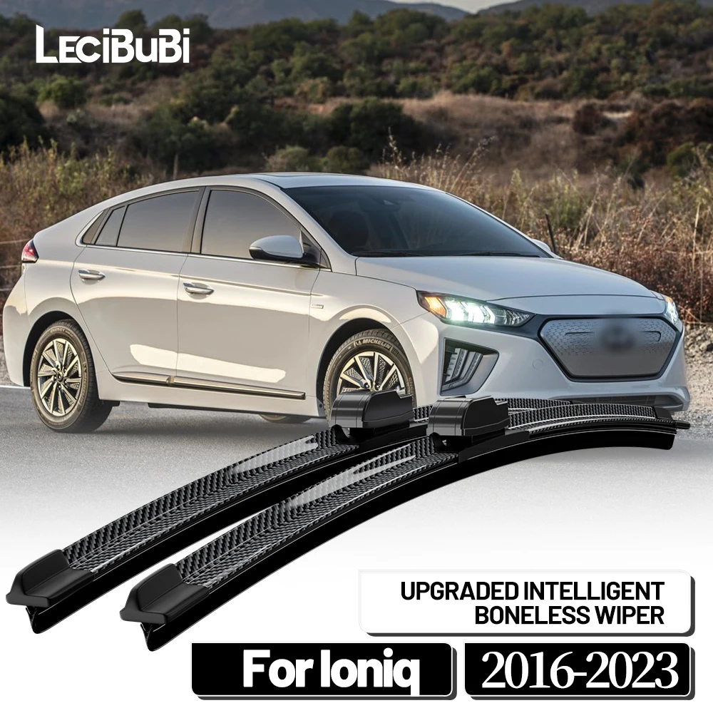 Für Hyundai Ioniq 2016-2023 2019 2020 2021 2022 2 stücke Frontscheibe Wischer Klingen Scheibenwischer Carbon Faser carbon Faser