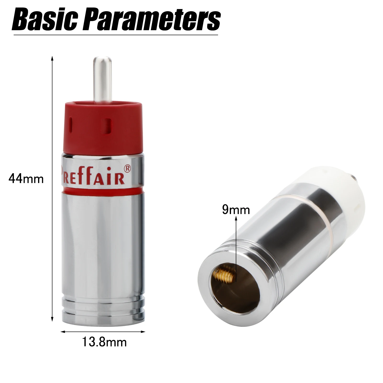 R1724 4 قطعة Hifi لتقوم بها بنفسك 9 مللي متر الفضة مطلي أو الذهب مطلي النحاس RCA التوصيل موصل ، HIFI RCA جاك