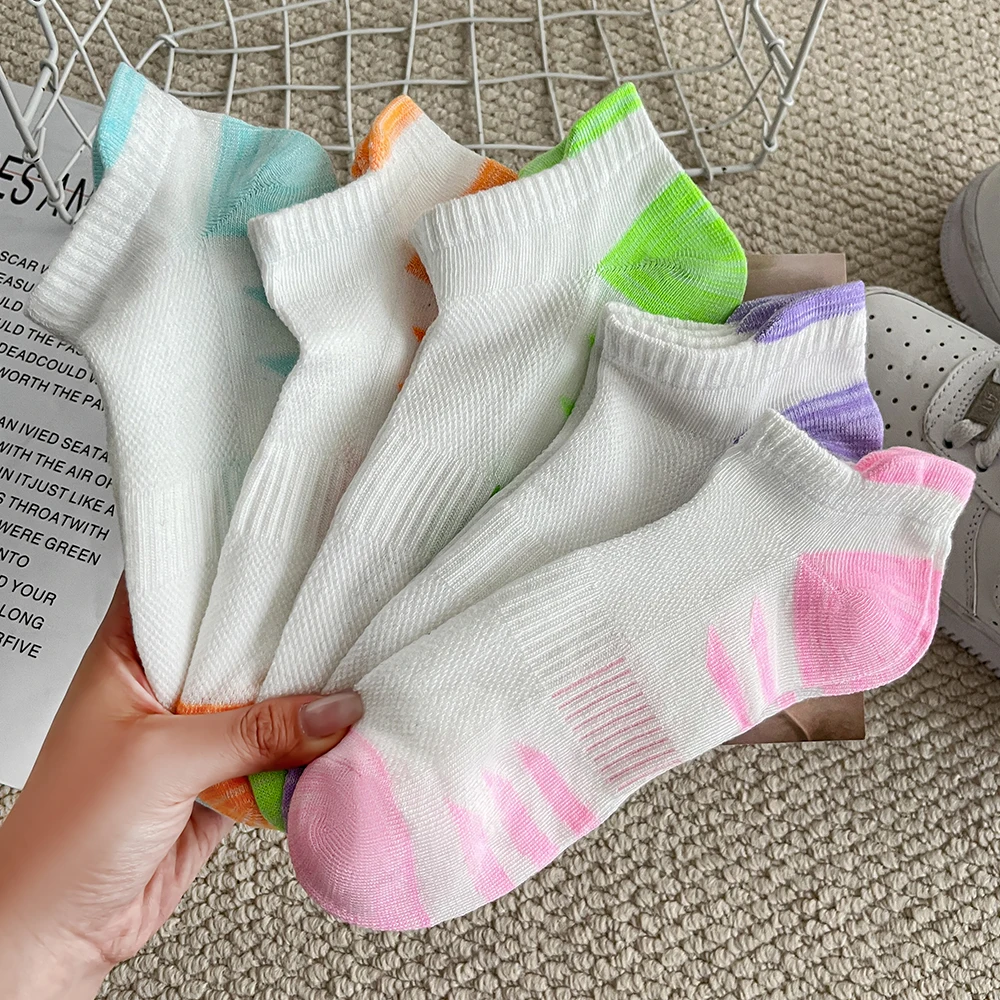

5/10 Pairs Stripe Stripe Pattern Women Men Boys Girls Unisex Couples Sports Socks Invisible Socks Spring Summer Holiday Gifts
