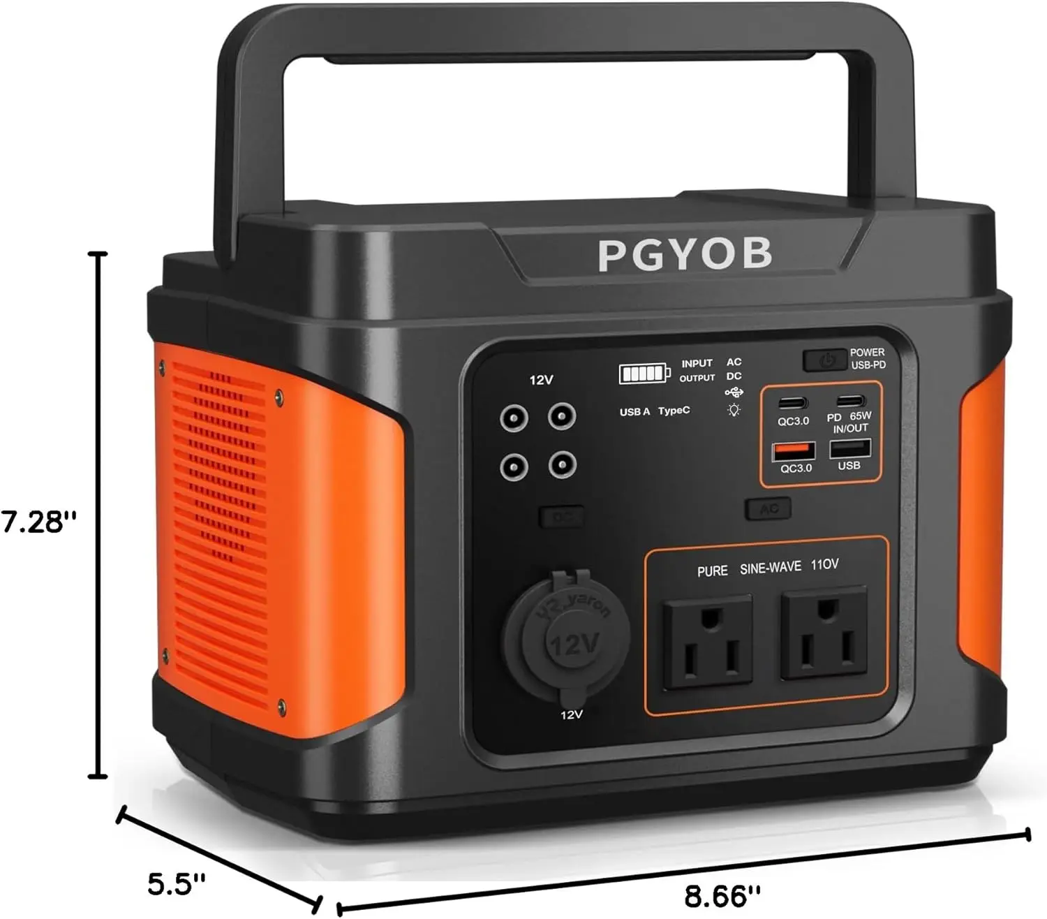 

400W Portable Power Station, 296Wh Outdoor Solar Generator Backup Ternary Battery Pure Sine Wave Power Pack with AC/DC Outlet