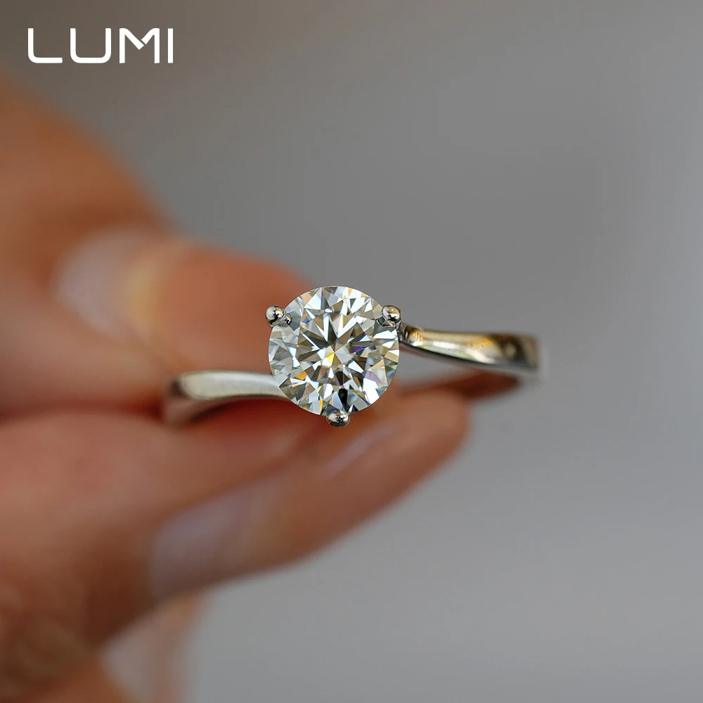 

Женское кольцо с муассанитом в стиле INS, 1 карат, роскошные кольца с бриллиантами в лаборатории на годовщину свадьбы для подарка унисекс