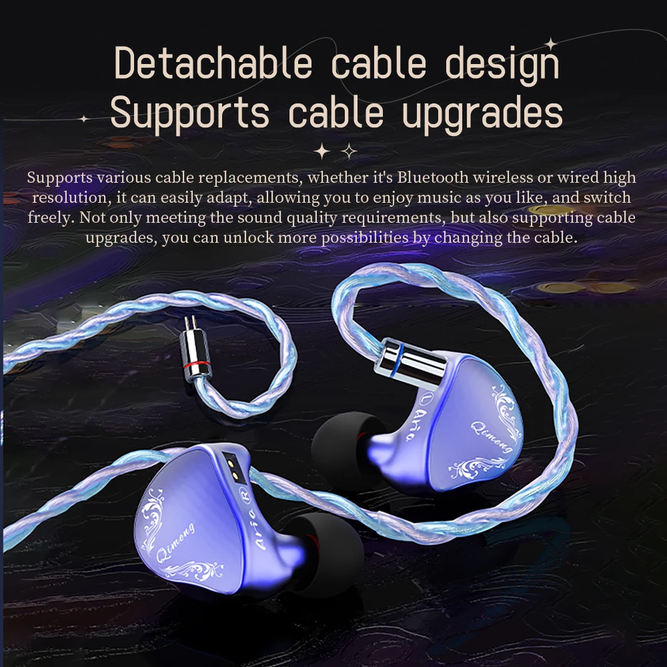 CVJ ARIA 10mm 高性能ナノクリスタルコーティング DD IEM ハイファイ