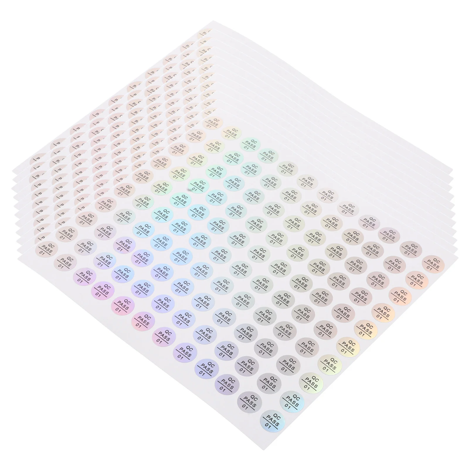 Qc Stickers Inspection Qualified Labels Tamper Proof Hologram Seal For Quality Control Approval File Folder