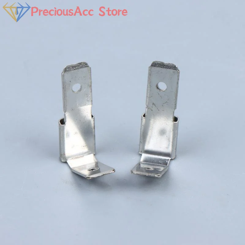 6.3mm Double Piggyback Spade Terminals, Tin-Plated Brass Electrical Connectors for Secure Wiring and Low-Resistance Circuits