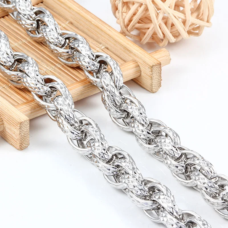 

1Meter Stainless Steel Chunky Knot Big Chains for Jewelry Supplies Hip Hop Necklaces Findings Make Bracelets DIY Accessories