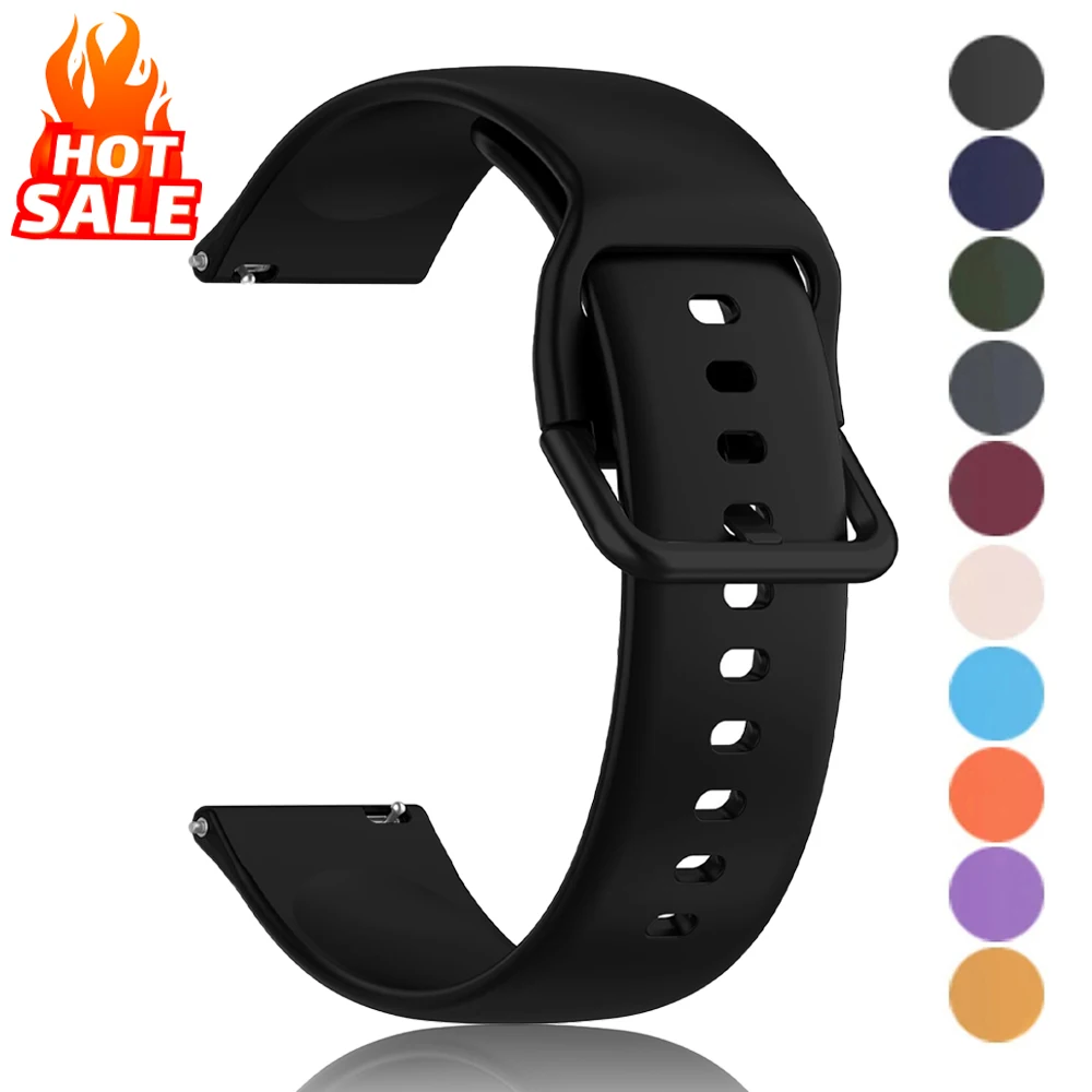 حزام لساعة Amazfit GTS 2/4/3/GTS 2/4 Mini/GTR 4/2/2e 20 مللي متر/22 مللي متر سوار رياضي من السيليكون Amazfit bip 6 5 3/u pro Series band