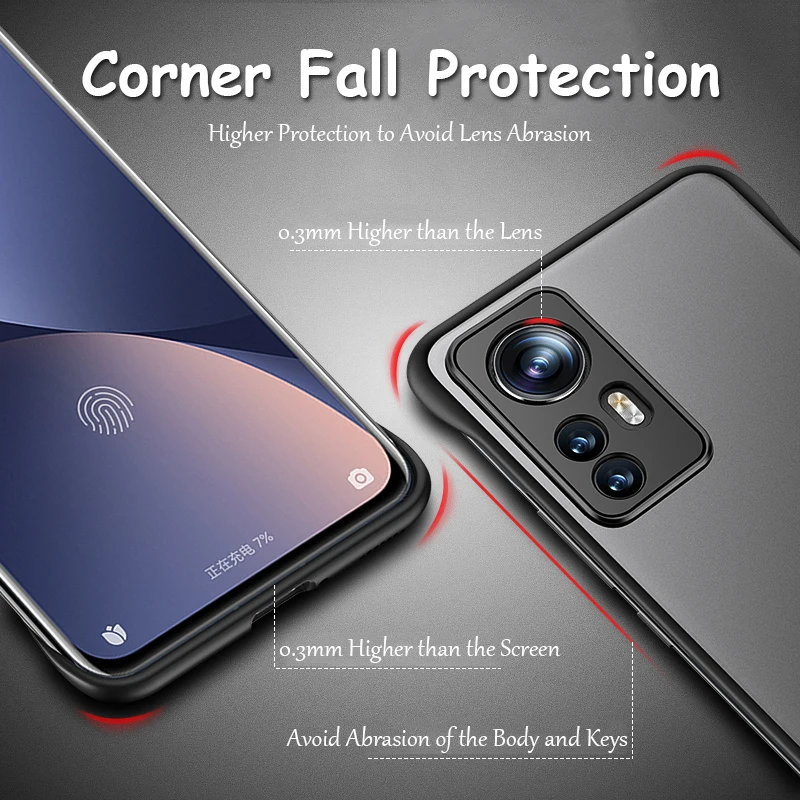 حافظة لهاتف شاومي Mi 11 Ultra 11i 10 12X 12S Pro Poco F3 حافظة ظهر شفافة من البلاستيك غير اللامع