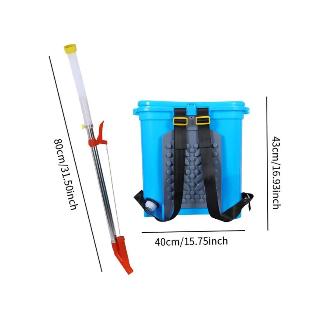 Multipurpose Manual Fertilizer Sprayer Backpack Large Capacity Ergonomic Handle for Agricultural Lawn Garden Top Dressing