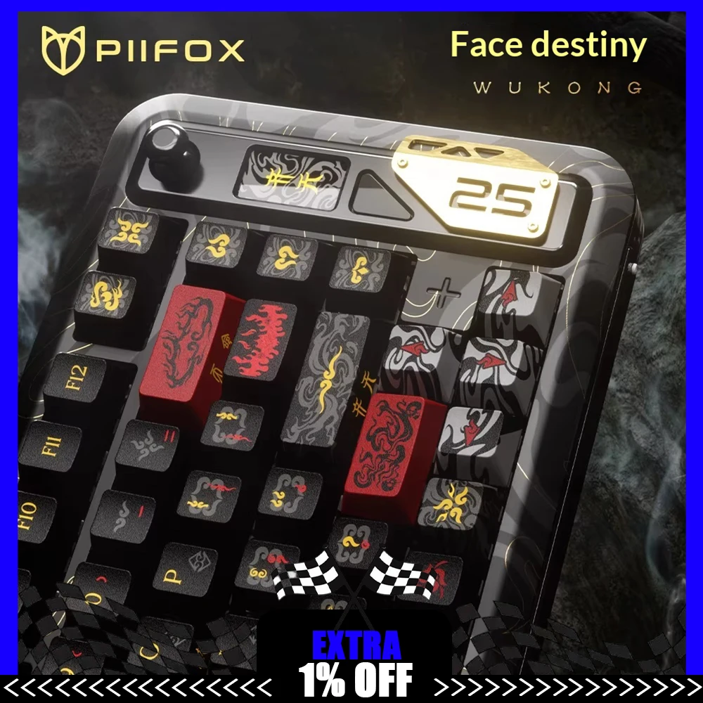 piifox-kc-wukong-pc-keycaps-thermal-sublimation-personality-sublimation-keyboard-keycaps-pbt-original-transparent-pc-accessories