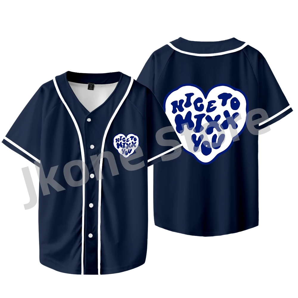 Koszulki baseballowe z Logo NMIXX wymarzony Merch letni koszulka Casual mody damskiej/męskiej NMIXX