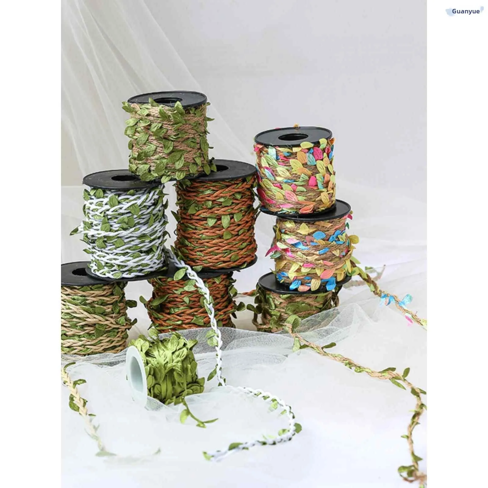 Decorative Faux Vine Branches Hide And Beautify Air Conditioner Water Pipe Cables Tangle-Free Organizing Tools Green Leaf