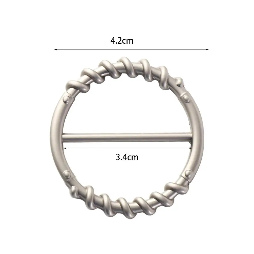 تعديل الخصر الثابتة المفاجئة الملابس الزاوية معقود أبازيم متعددة الوظائف الحجاب وشاح كليب وشاح معدني مستدير مشبك كلاسيكي