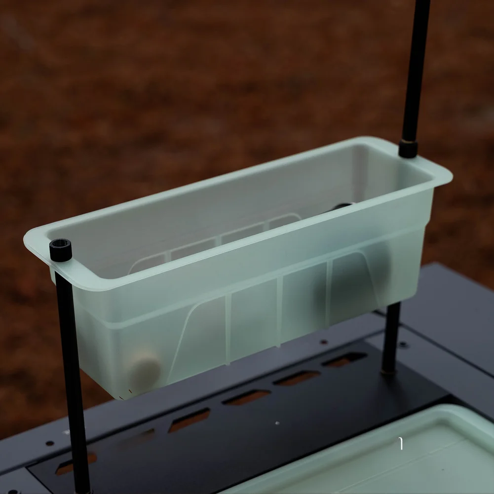 For IGT-Compatible Half Unit Outdoor Storage Box with Glow-in-the-Dark Feature for Campsite Tea Service and Small Item Storage