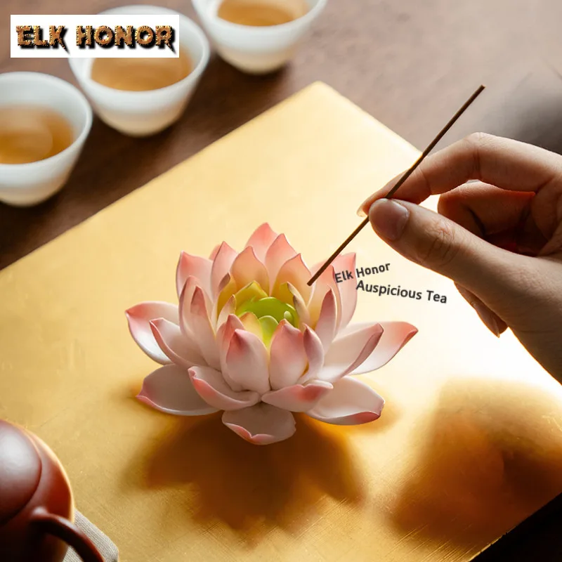 

Гибискус, ручной защемленный цветок, держатель для благовоний, бутик, туман для курения, пароварки, курильники для медитации, курильница, чайная церемония, ремесло