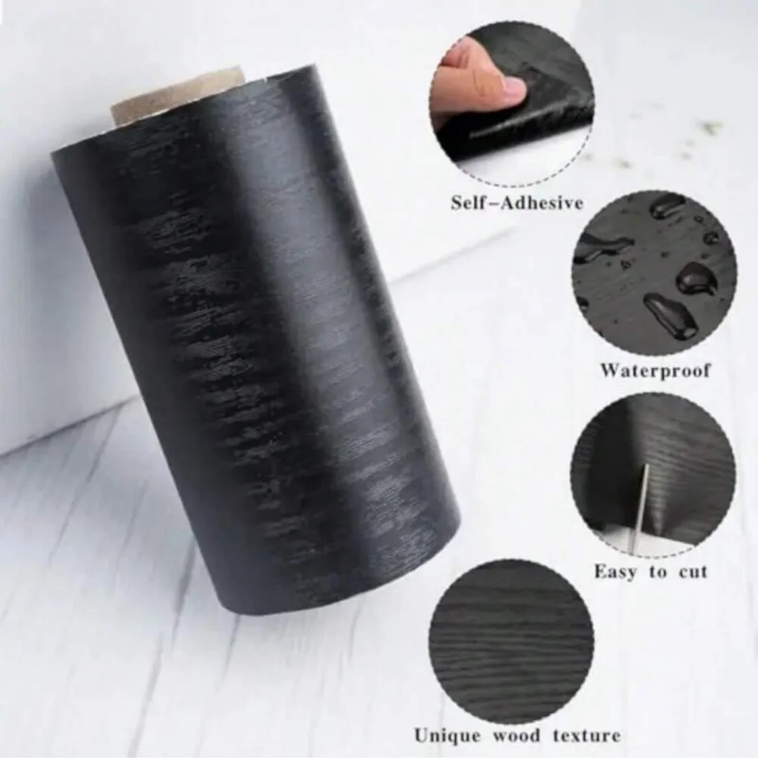 1 قطعة 5 متر x 10 سنتيمتر واقعية الخشب الحبوب إصلاح لاصق شريط لاصق الطابق الأثاث تجديد التفاف خط ملصق ديكور المنزل