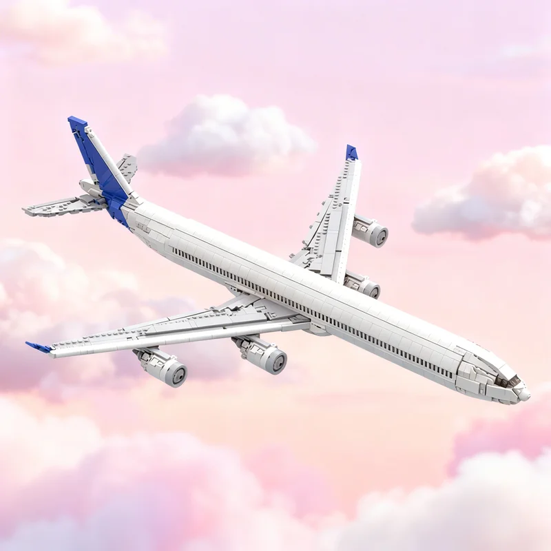 2481pcs MOC Aircraft A340 Factory Livery Creative Advanced Build Model Building Blocks Construction Kit Collector Brick Toy Gift