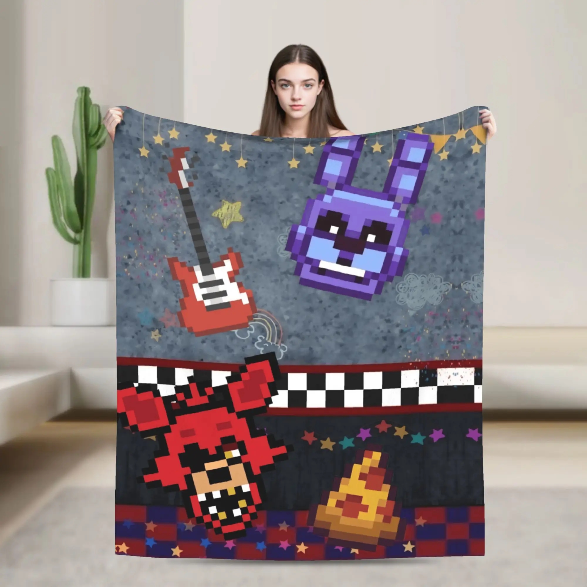 Exquisite FNAFS At Freddy's Blanket Quality Super Warm  Bedding Throws Winter Camping Couch Chair Comfortable Bedspread