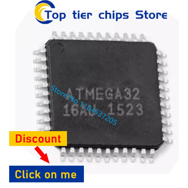 10pcs  100% New ATMEGA32A-AU ATMEGA32-16AU ATMEGA32L-8AU ATMEGA32A  QFP-44