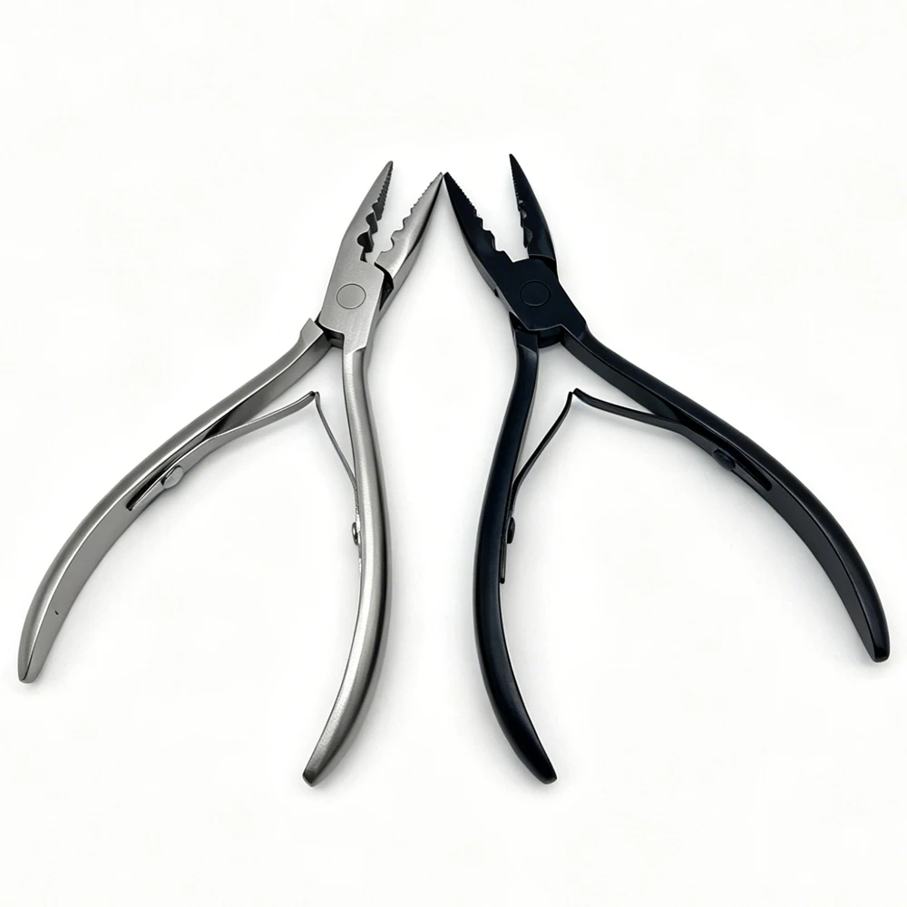 1pc Double Hole Pliers for Beaded Hair Extensions Plier with hole Keratin Hair Extensions Ring Removal Tools
