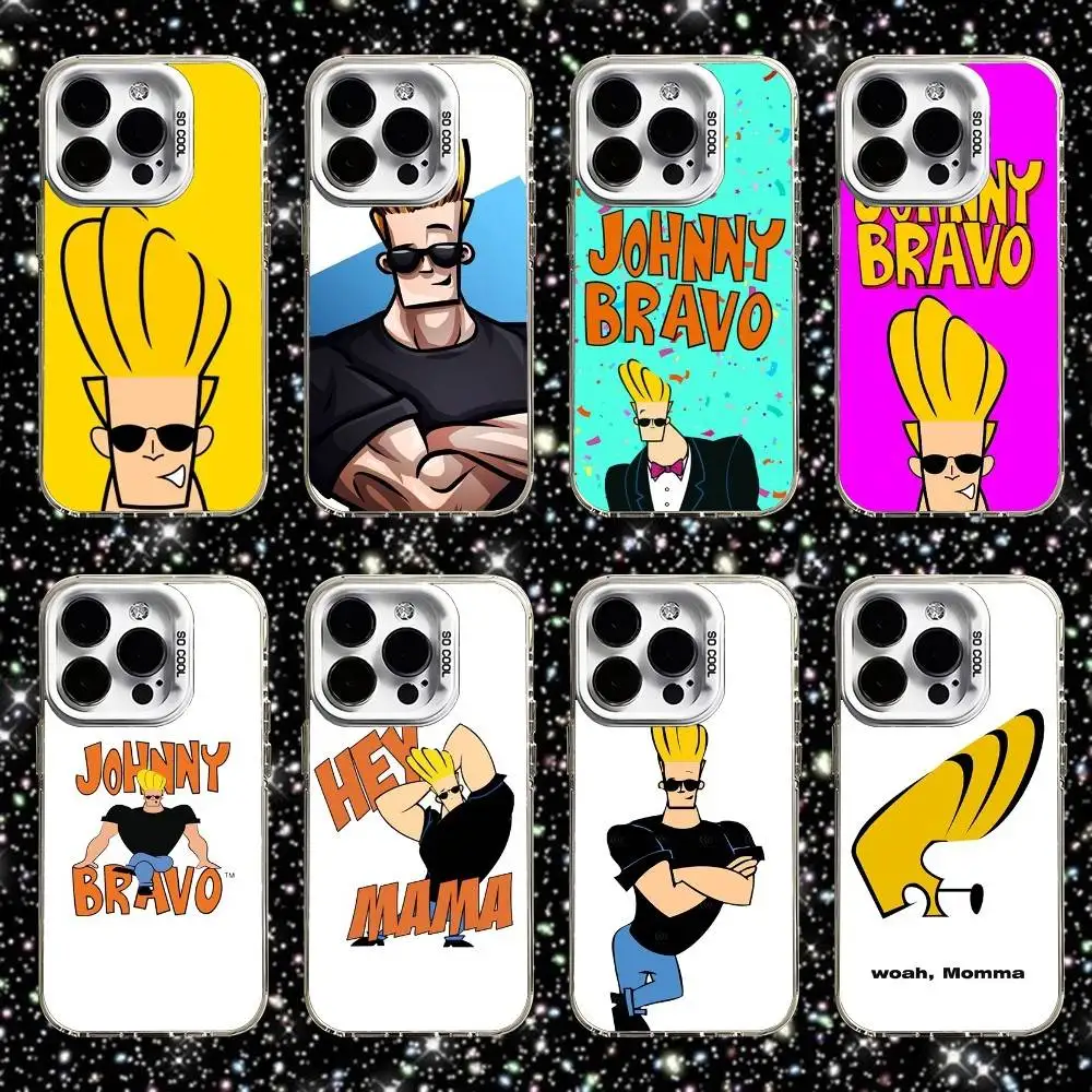 

Cartoon J-Johnny B-Bravo Phone Case For iPhone 16,15,14,13,12,11,Pro,XS,Max,Plus,Mini,SE White Candy Matte Shockproof Cover