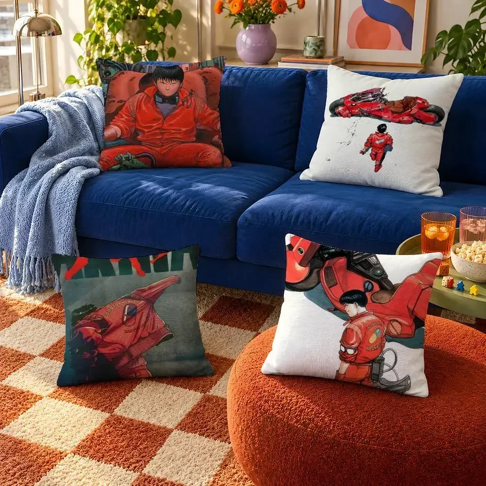 Cover Tetsuo Anime Throw Pillow Cover Soft Short Plush Akira Case For Sofa Neo-Tokyo Bedroom Cozy Home Kaneda Decor