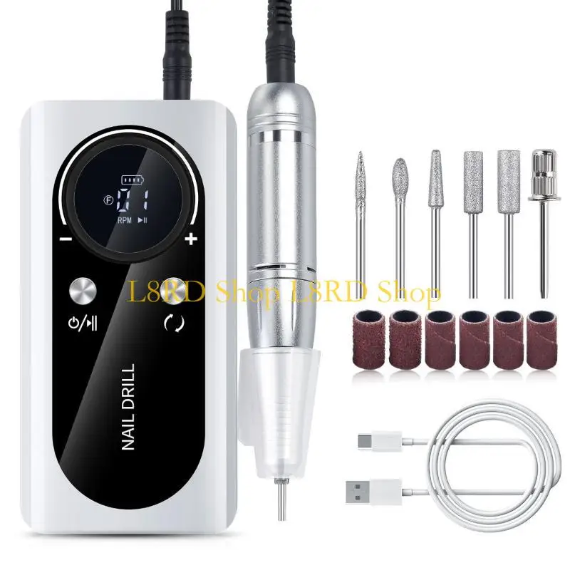 l8rd-家庭用ネイルサロンに最適なコンパクトネイルドリル充電式マニキュアセット