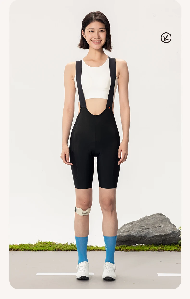 LAMEDA Radfahren Trägerhose Stoßdämpfung Gepolsterte Rennrad Shorts Reiten Radfahren Trägerhose Atmungsaktive Damen Sommer MTB Shorts – Detail 32