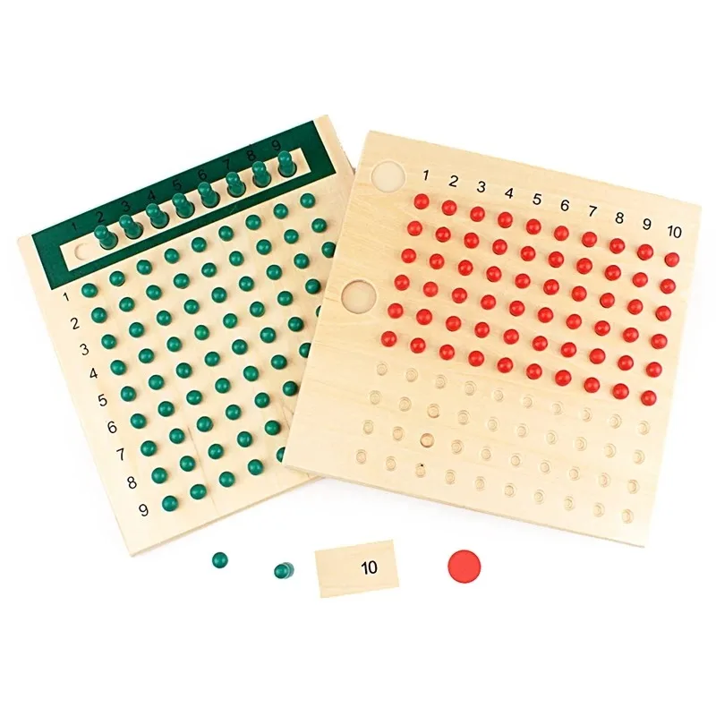 Multiplication Division Operation Techniques Bead Board Montessori Education Wood Toys Early Childhood Preschool Family Version
