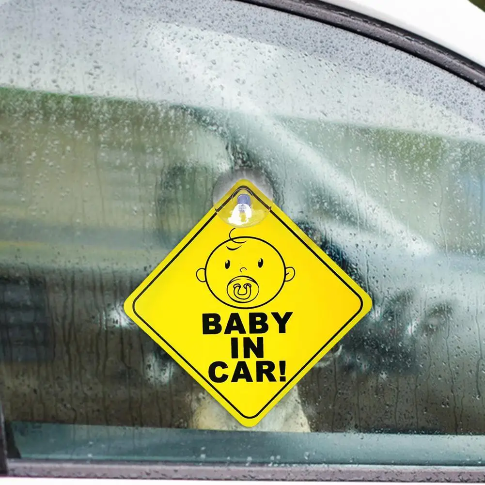 Car Baby Sign Weatherproof Baby Warning Stickers Easy Install Residue-free Removal for Cars Eco-friendly Pp Vehicle Decals Car