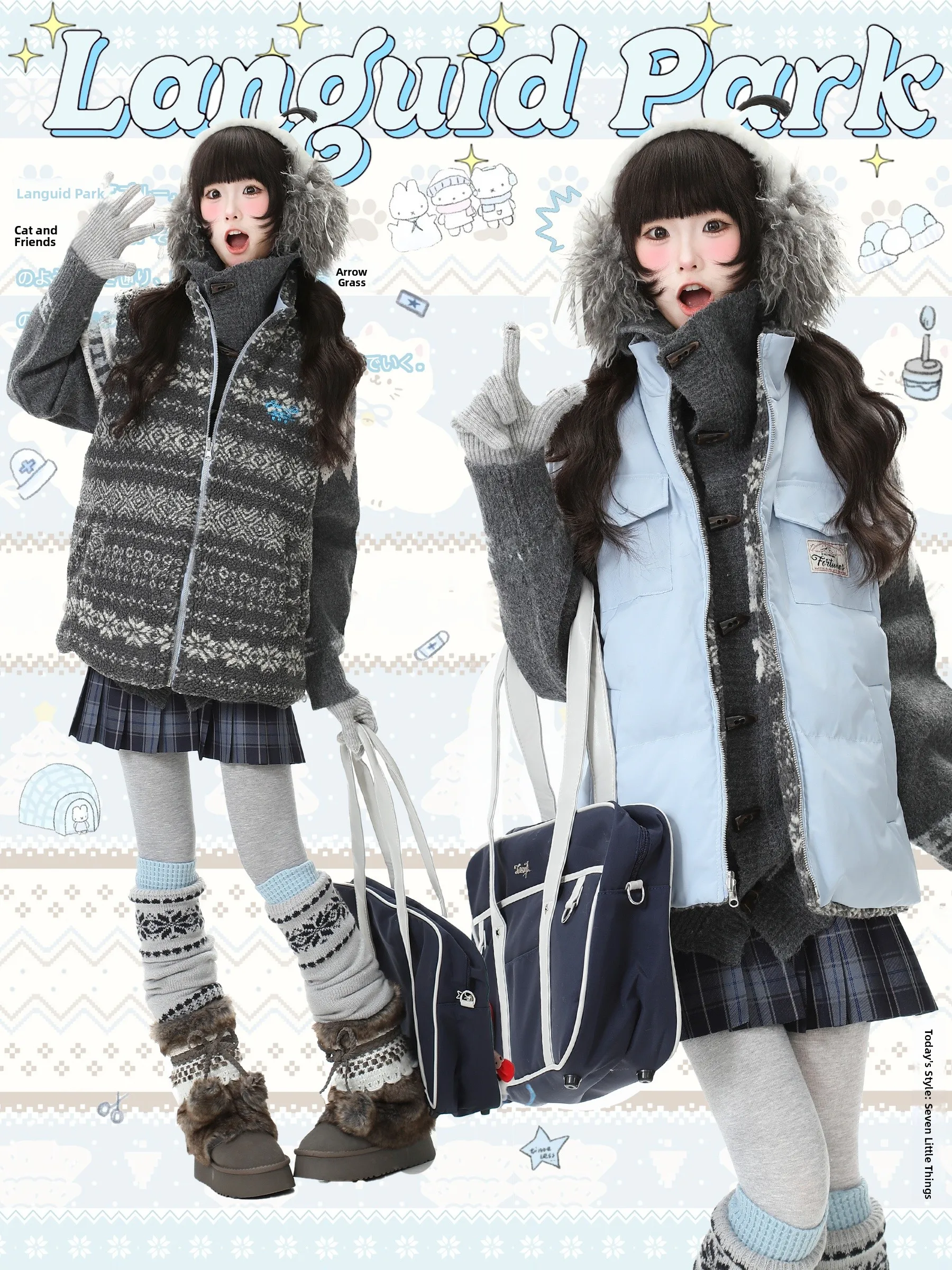 

Двусторонняя одежда Thiened Хлопковый жилет Fair Isle Jaet Женское зимнее пальто Blue Ghost Park Languid Park Princ Sle