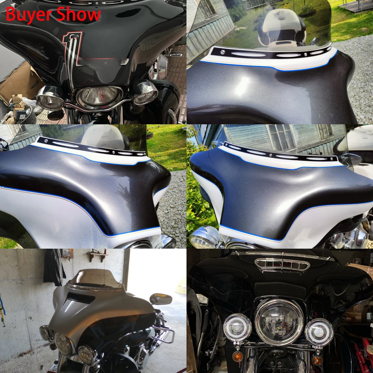 Motorcycle Windshield Windscreen Trim CNC Black/Chrome For Harley Touring 1996 2014-2023 Electra Glide Street Glide FLHX FLHTC