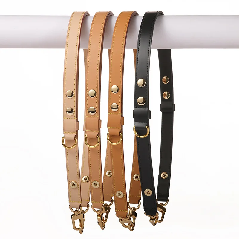 65-110cm Genuine Leather Bag Strap Plus Coin Purse Leather Women Luxury Bag Strap Replacement Messenger 2cm Wide Shoulder Strap