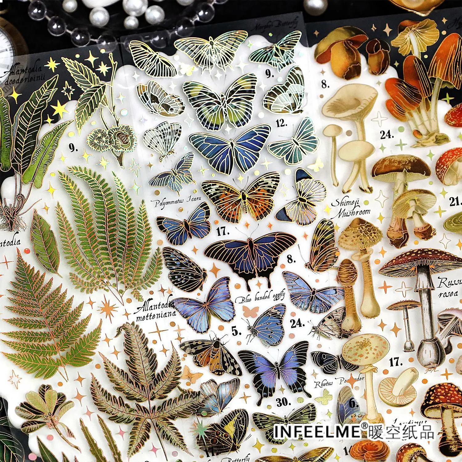3 Sheets Long strip Bronzing Stickers Adhesive Diy Scrapbooking handmade Decorative Creativity Diary Junk Journal Supplies