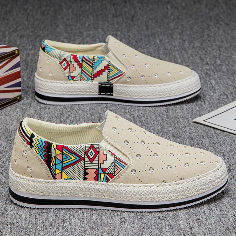 

Мужские дышащие повседневные слипоны-кеды 2026 года для весны и лета, удобные спортивные туфли без шнурков