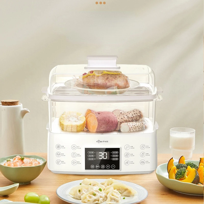 มัลติฟังก์ชั่ไฟฟ้า Steamer สมาร์ทแต่งตั้งไฟฟ้าอาหาร Steamers ขนาดใหญ่ Automatic Power-Off อาหารเช้าเครื่อง