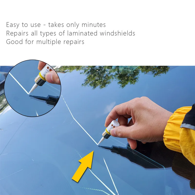 1pc Cracked Glass Repair Car Windshield Cracked Restoration DIY Mobile Phone Screen Repair Fluid Adhesive Glue For Table Glasses